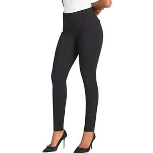 Betabrand Stretch Pants Size Medium Petite Black Classic Dress Pant Yoga